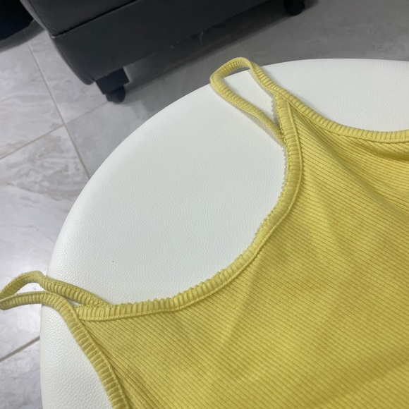 Yellow Ribbed Tank Top - Picture 2 of 5